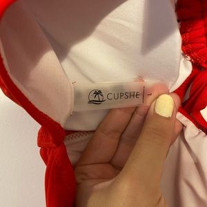 Red CUPSHE One piece swimsuit